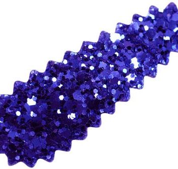 Star coarse grained Glitter Hair Clip Blue.jpg