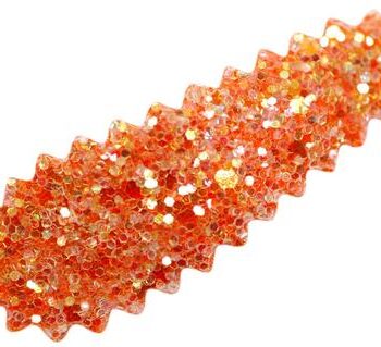 Star coarse grained Glitter Hair Clip Orange.jpg