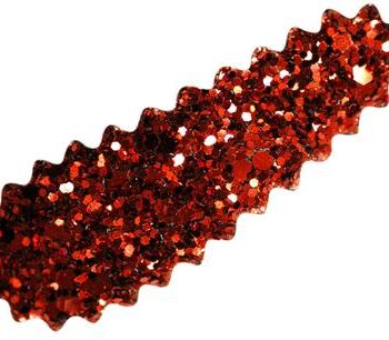 Star coarse grained Glitter Hair Clip Red.jpg